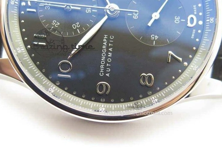 MIROTIME 0122 Reliable Portuguese IW371447 ZF 1:1 Best Edition SS Black Dial On Black Leather Strap A79350 V 7274